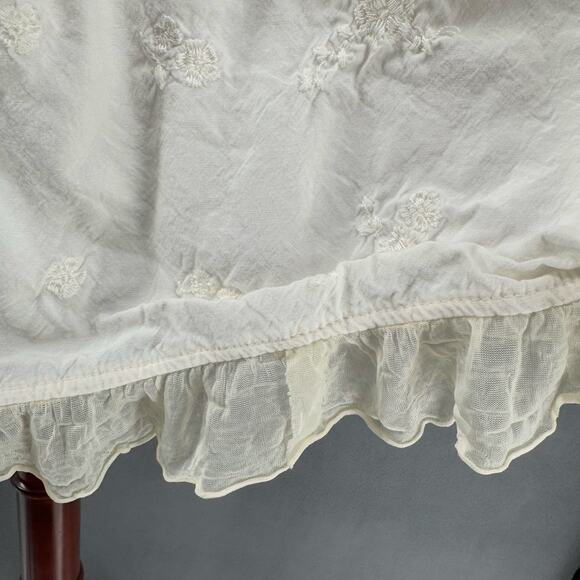 Rose Marie Designs Tunic Mini Dress Small White Embroidered Lace Cottagecore - Picture 11 of 15